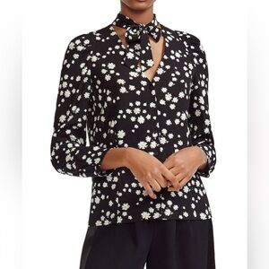 Maje Cosini Daisy Print Blouse Top FR 3/US L